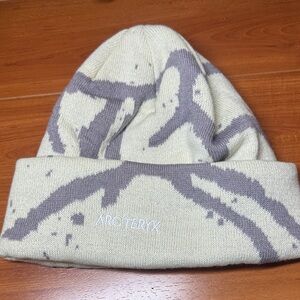 Arc'teryx Kids Beige and Gray Patterned Beanie
